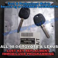 Lexus All models(98-04) Key Replacement